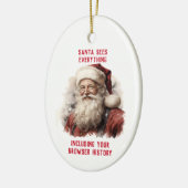 Sarcastische Vies Sinterklaas Grappige Browser Ges Keramisch Ornament (Links)