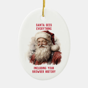 Sarcastische Vies Sinterklaas Grappige Browser Ges Keramisch Ornament