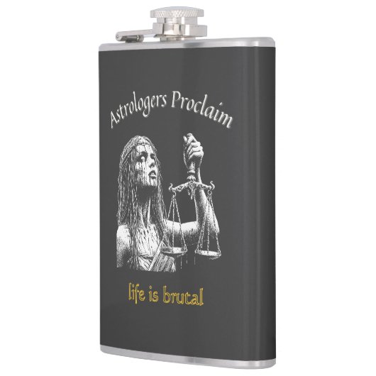 Sarcastische Weegschaal Horoscoop - Het leven is b Heupfles (Links)