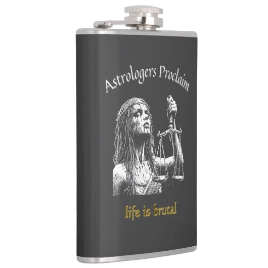 Sarcastische Weegschaal Horoscoop - Het leven is b Heupfles (Rechts)