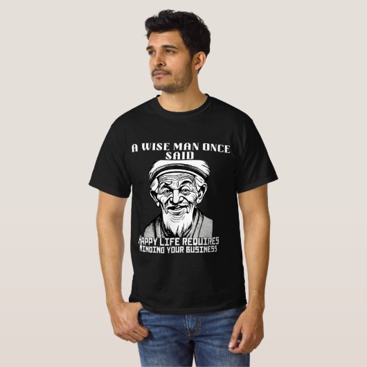 Sarcastische wijsheden uit het oude man dat zich m t-shirt (Voorkant volledig)