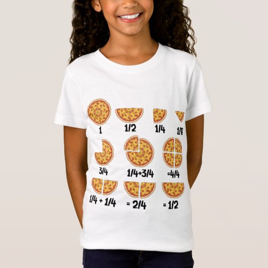 Sarcastische wiskundige Pizza Cheese Snelle Wiskun T-shirt (Voorkant)
