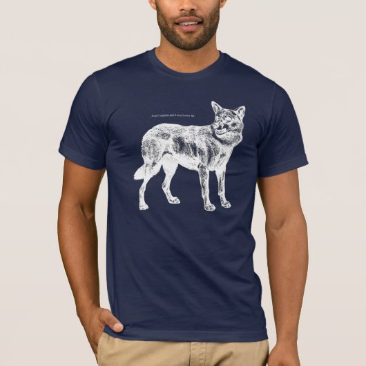 Sarcastische Wolf: "Ik kan het niet uitleggen en i T-shirt (Voorkant)