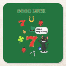 Sarcastische zwarte kat en Lucky charms