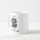 sarcastische zwarte kat mok (Voorkant links)