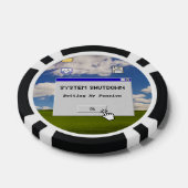 Sarcasysteem voor IT-pensioen Shutdown Wedden Poker Chips (Enkel)
