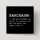 Sarchasme Definition Vierkante Button 5,1 Cm (Voorkant)