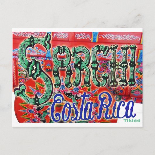 Sarchi Costa Rica Wagon Briefkaart (Voorkant)