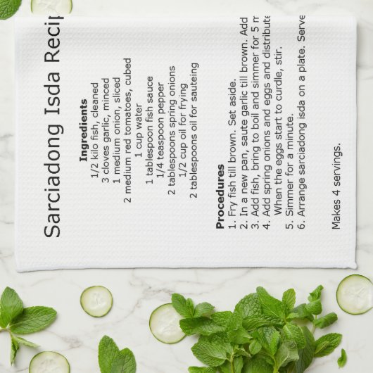 Sarciadong Isda Recipe Theedoek (Gevouwen)