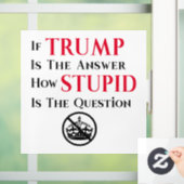 Sarcistische anti-Trump protestverklaring Raamsticker (Huis)