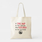 Sarcistische anti-Trump protestverklaring Tote Bag (Achterkant)