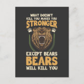 Sarcistische Beer Humor Scout Camper Grap Briefkaart (Voorkant)