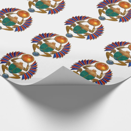Sarcofaag 3D Egyptische afbeelding. Cadeaupapier (Hoek)