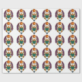 Sarcofaag 3D Egyptische afbeelding. Cadeaupapier (Vlak)