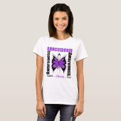 Sarcoïdose Awareness Butterfly T-shirt (Voorkant volledig)