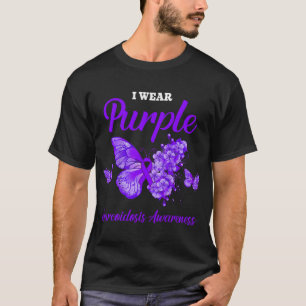 Sarcoïdose Awareness I Draag Paarse vlinder T-shirt