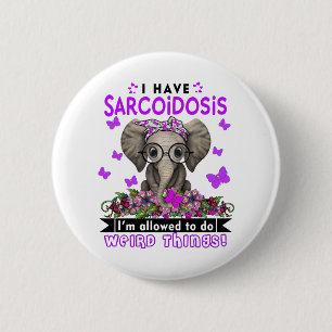 Sarcoïdose Awareness Month Ribbon Giften Ronde Button 5,7 Cm