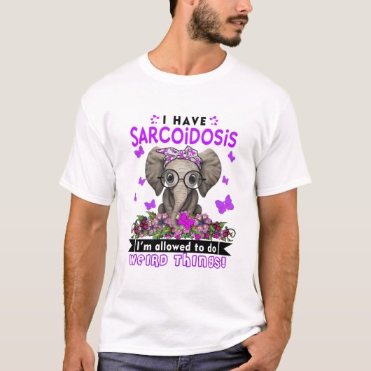Sarcoïdose Awareness Month Ribbon Giften T-shirt (Voorkant)