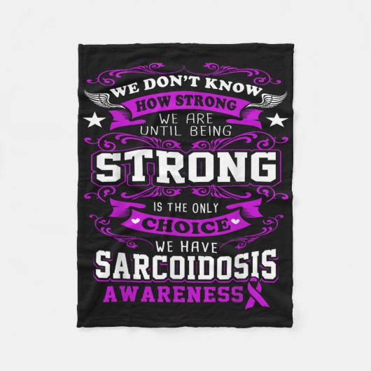 Sarcoïdose Awareness T Shirt voor vrouwen_mannen Fleece Deken (Voorkant)