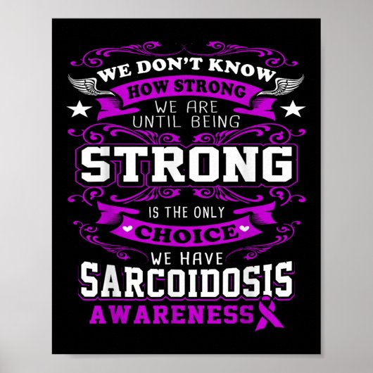 Sarcoïdose Awareness T Shirt voor vrouwen_mannen Poster (Voorkant)