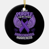 Sarcoïdose Bewustheid van vader ondersteunt Paars Keramisch Ornament (Voorkant)