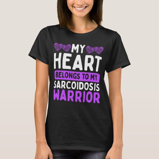 Sarcoïdose Bewustmaking Paarse Sarcoïdose Warrior T-shirt (Voorkant)
