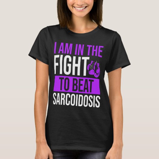 Sarcoïdose Bewustmaking Ribbon Beat Disease Warrio T-shirt (Voorkant)