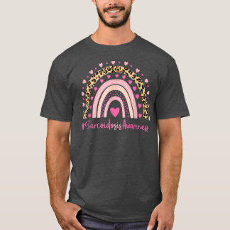 Sarcoïdose Bewustmaking Roze hartklep Regenboog S T-shirt