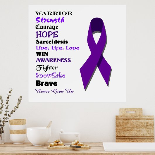 Sarcoïdose Bewustwording en inspiratie Poster (Keuken)