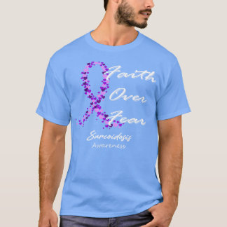 Sarcoïdose bewustzijn over het geloof in angst in t-shirt