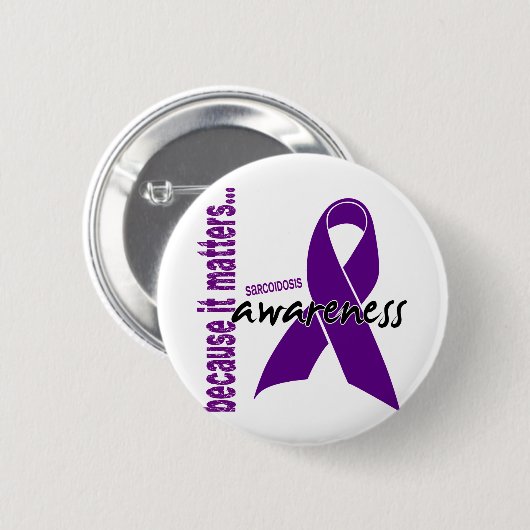 Sarcoïdose bewustzijn ronde button 5,7 cm (Voorkant /achterkant)