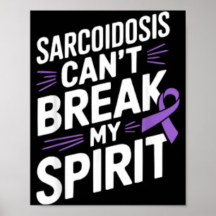 Sarcoidose bewustzijn ziekte handicap paarse lint poster
