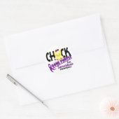 Sarcoïdose Chick Gone Paarse 2 Ronde Sticker (Envelop)