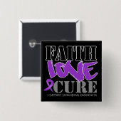Sarcoïdose Faith Love Cure Vierkante Button 5,1 Cm (Voorkant /achterkant)