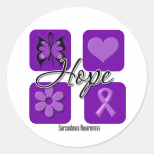 Sarcoïdose Hoop Liefde Inspireren Bewustzijn Ronde Sticker