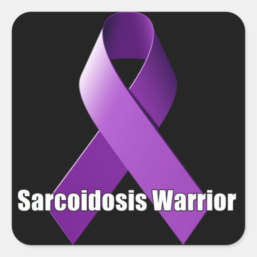 Sarcoïdose Warrior Paarse Ribbon Sticker (Voorkant)
