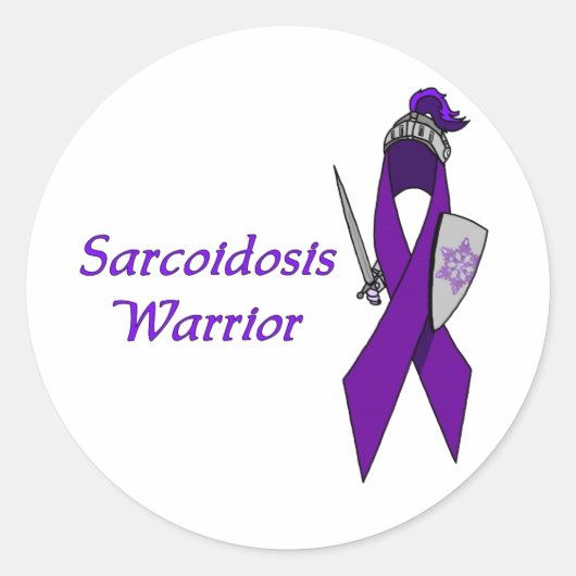 Sarcoïdose Warrior-Sticker Ronde Sticker (Voorkant)