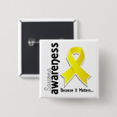 Sarcoma Awareness 5 Vierkante Button 5,1 Cm (Voorkant /achterkant)