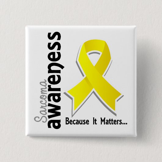 Sarcoma Awareness 5 Vierkante Button 5,1 Cm (Voorkant)