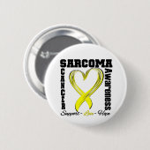 Sarcoma Awareness Brushed Heart Ribbon Ronde Button 5,7 Cm (Voorkant /achterkant)