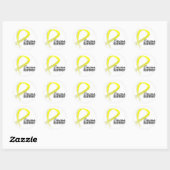 Sarcoma Awareness Grunge Lint Ronde Sticker (Vel)