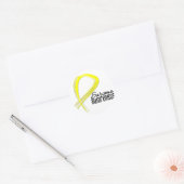 Sarcoma Awareness Grunge Lint Ronde Sticker (Envelop)