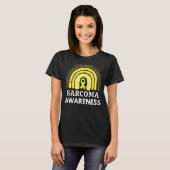 Sarcoma Awareness Month Sarcoma Yellow Ribbon Rain T-shirt (Voorkant volledig)