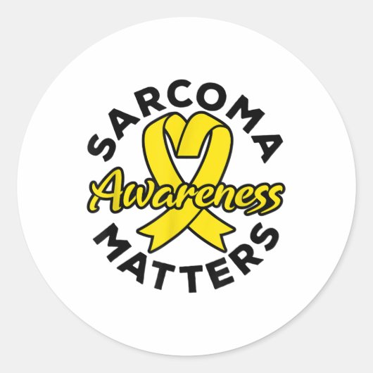 Sarcoma awareness S - Sarcomakanker Ronde Sticker (Voorkant)