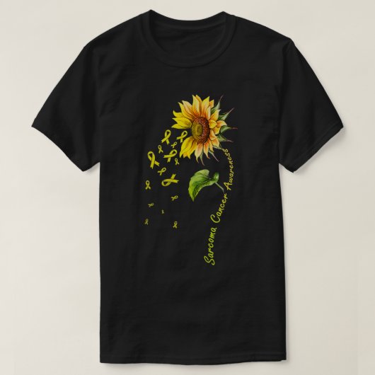 Sarcoma bewustzijn Zonnebloem T-shirt (Design voorkant)