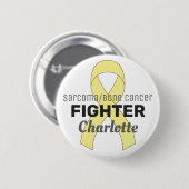 Sarcoma / Bone Cancer Ribbon White Button (Voorkant /achterkant)