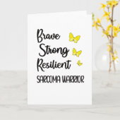 Sarcoma Cancer Awareness Month Sarcoma Warrior Kaart (Gele Bloem)