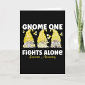 Sarcoma Cancer Awareness Yellow Gnome Kaart (Voorkant)