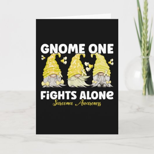 Sarcoma Cancer Awareness Yellow Gnome Kaart (Voorkant)