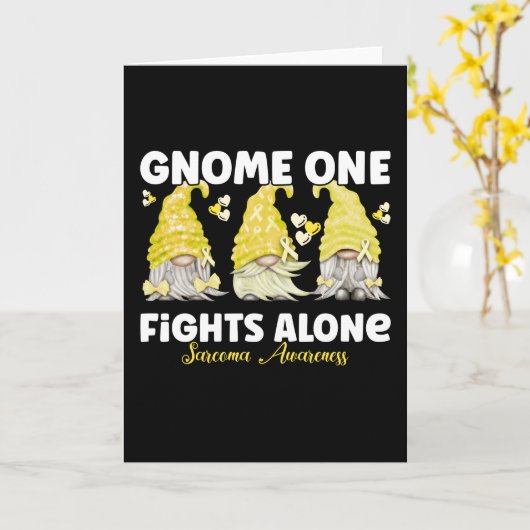 Sarcoma Cancer Awareness Yellow Gnome Kaart (Gele Bloem)